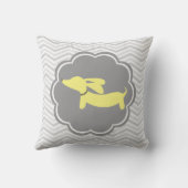 Dackel als gelbes Kinderzimmer gelb Geschlecht neu Kissen (Rückseite)
