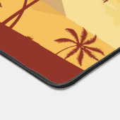 Dackel am Strand bei Sonnenuntergang | DACKEL Schreibtischunterlage (Ecke)