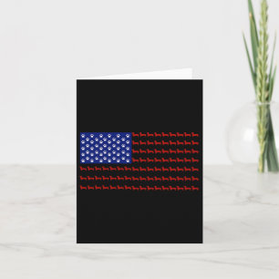 Dackel American Flag Independence Day Gift Karte