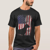 Dackel American Flag T-Shirt (Vorderseite)