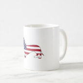 Dackel "amerikanische Flagge " Kaffeetasse (VorderseiteRechts)