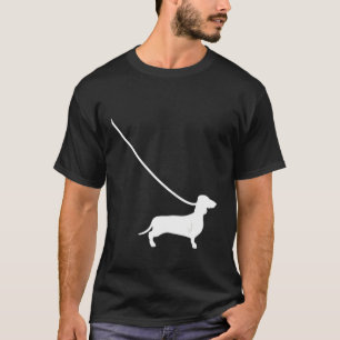 Dackel an einem Leine Hund Dackel Wurst Niedlich T-Shirt