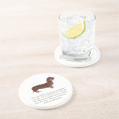 Dackel-Andenken - Mann Sandstein Untersetzer (Seite)