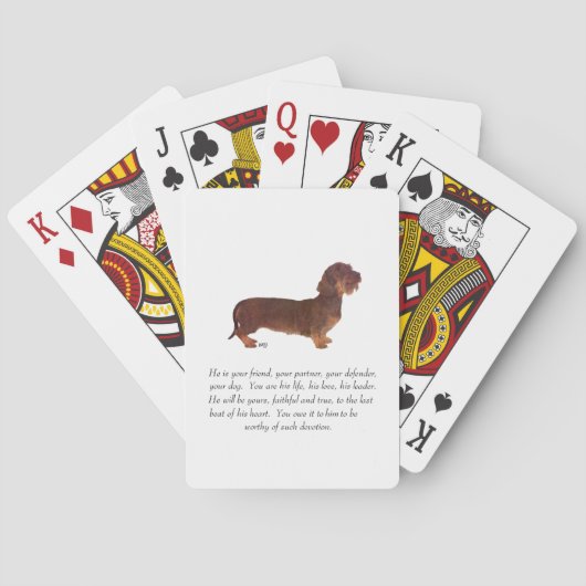 Dackel-Andenken - Mann Spielkarten (Rückseite)