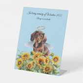 Dackel Angel Gedenkfeier Sockelschild (Vorderseite)