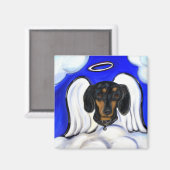 Dackel Angel Magnet (Vorderseite/Rückseite)