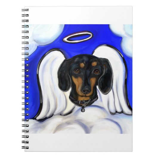 Dackel Angel Notizblock (Vorderseite)