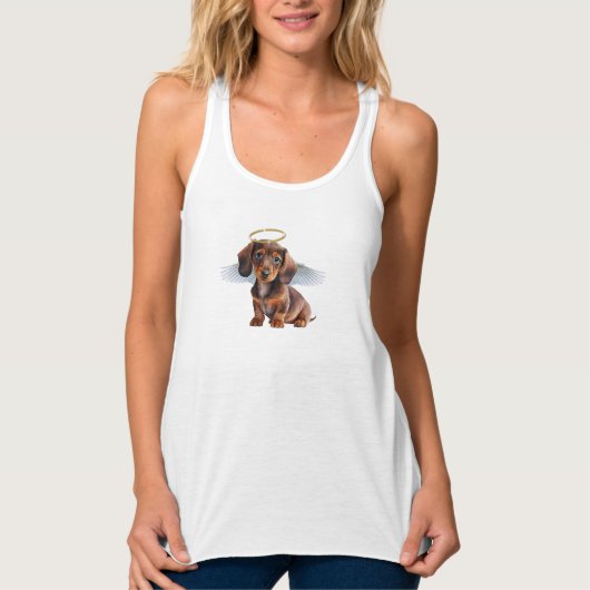 Dackel Angel Puppy Tank Top (Vorderseite)