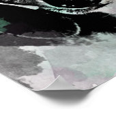 Dackel Aquarell drucken. Poster (Ecke)