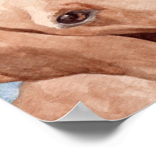Dackel Aquarell Poster (Ecke)