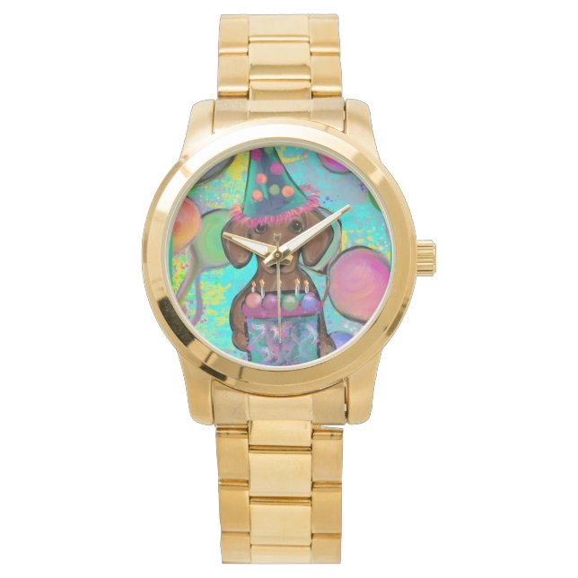 Dackel Armbanduhr (Vorderseite)