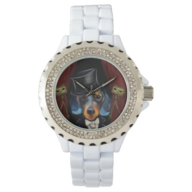 Dackel Armbanduhr (Vorderseite)