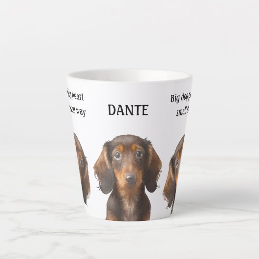 Dackel Art Funny Quotes Sausage Dog Kaffee Milchtasse (Vorderseite)