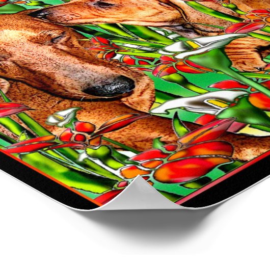 Dackel Art Poster (Ecke)