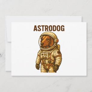 Dackel Astronaut Dackel Hund Astrodog Einladung