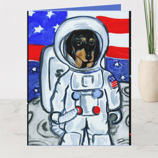 DACKEL ASTRONAUT KARTE (Vorderseite)