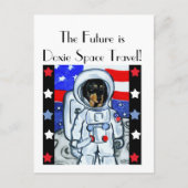 DACKEL ASTRONAUT POSTKARTE (Vorderseite)