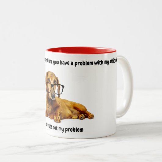 Dackel Attitude Funny Coffee Tasse (VorderseiteRechts)