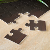 Dackel auf dem Holzfußboden Puzzle (Seite)