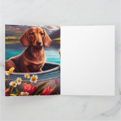 Dackel auf dem Paddle: Ein Landschaftliches Abente Karte (Innenseite)