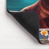 Dackel auf dem Paddle: Ein Landschaftliches Abente Mousepad (Ecke)