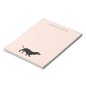 Dackel auf Rosa Notizblock (Rotiert)