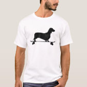 Dackel auf Skateboard Funny Dackel Hunde Dackel Sk T-Shirt (Vorderseite)