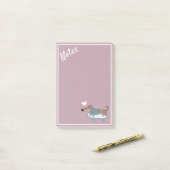 Dackel auf Skateboard - Post-It-Notes Post-it Klebezettel (Auf Schreibtisch)