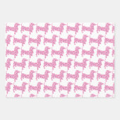 Dackel aus rosa Herzen Geschenkpapier Set (Vorderseite)