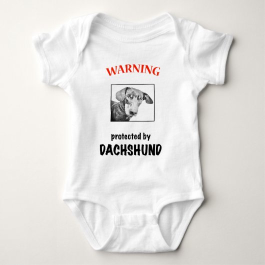 Dackel-Baby-Bodysuit Baby Strampler (Vorderseite)