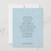 Dackel-Baby-Duschen-Jungen-Einladung Einladung (Rückseite)