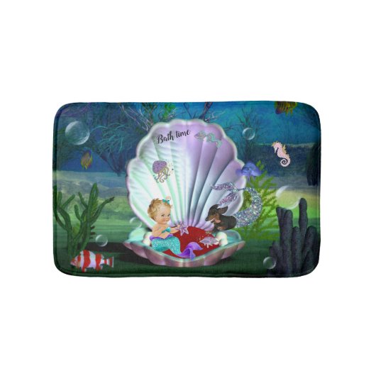 Dackel Baby Mermaid Bath Mat Badematte (Vorderseite)