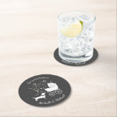 Dackel Baby Shower Weiner Hunde Geschlecht neutral Runder Pappuntersetzer (Vor Ort)