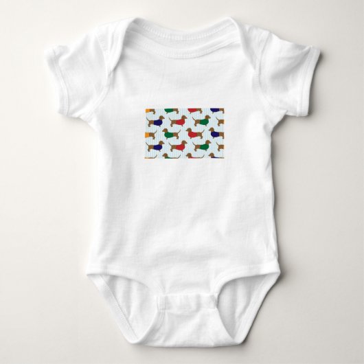 Dackel Baby Strampler (Vorderseite)