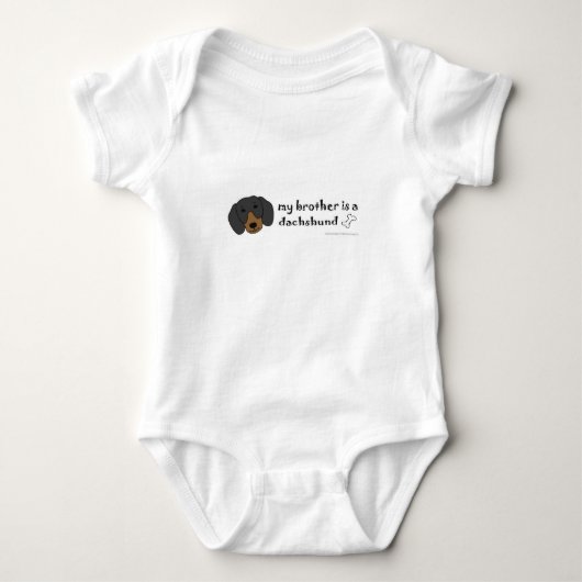 Dackel Baby Strampler (Vorderseite)