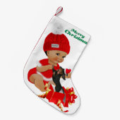 Dackel Baby Strumpf Kleiner Weihnachtsstrumpf (Vorderansicht (hängend))