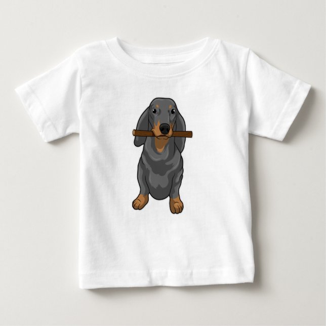 Dackel Baby T-shirt (Vorderseite)