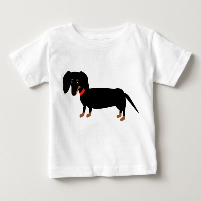 Dackel Baby T-shirt (Vorderseite)