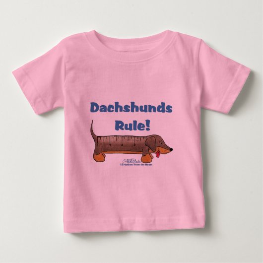 Dackel Baby T-shirt (Vorderseite)