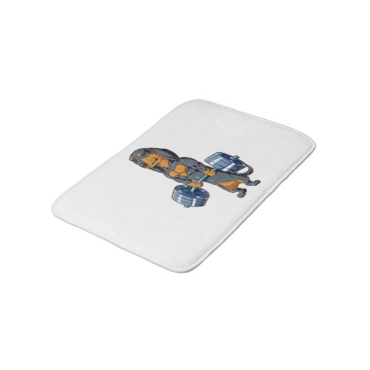 Dackel Badematte (Schrägansicht)