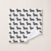 Dackel Badhandtuch Set (Waschlappen)