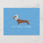 Dackel - bald wieder gesund werden postkarte (Vorderseite)