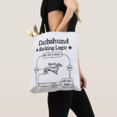 Dackel Barking Logic Funny Weiner Dog sarkastisch Tasche (Von Nahem)