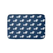 Dackel Bath Mat Navy Blue Dackel Badezimmer Rug Badematte (Vorderseite)