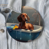 Dackel Bathtime Fun Button (Beispiel)
