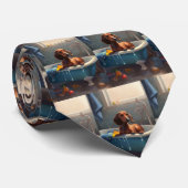Dackel Bathtime Fun Krawatte (Gerollt)