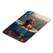 Dackel Bathtime Fun Magnet (Linke Seite)