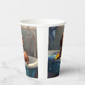 Dackel Bathtime Fun Pappbecher (Rechts)