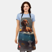 Dackel Bathtime Fun Schürze (Getragen)