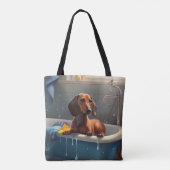 Dackel Bathtime Fun Tasche (Rückseite)